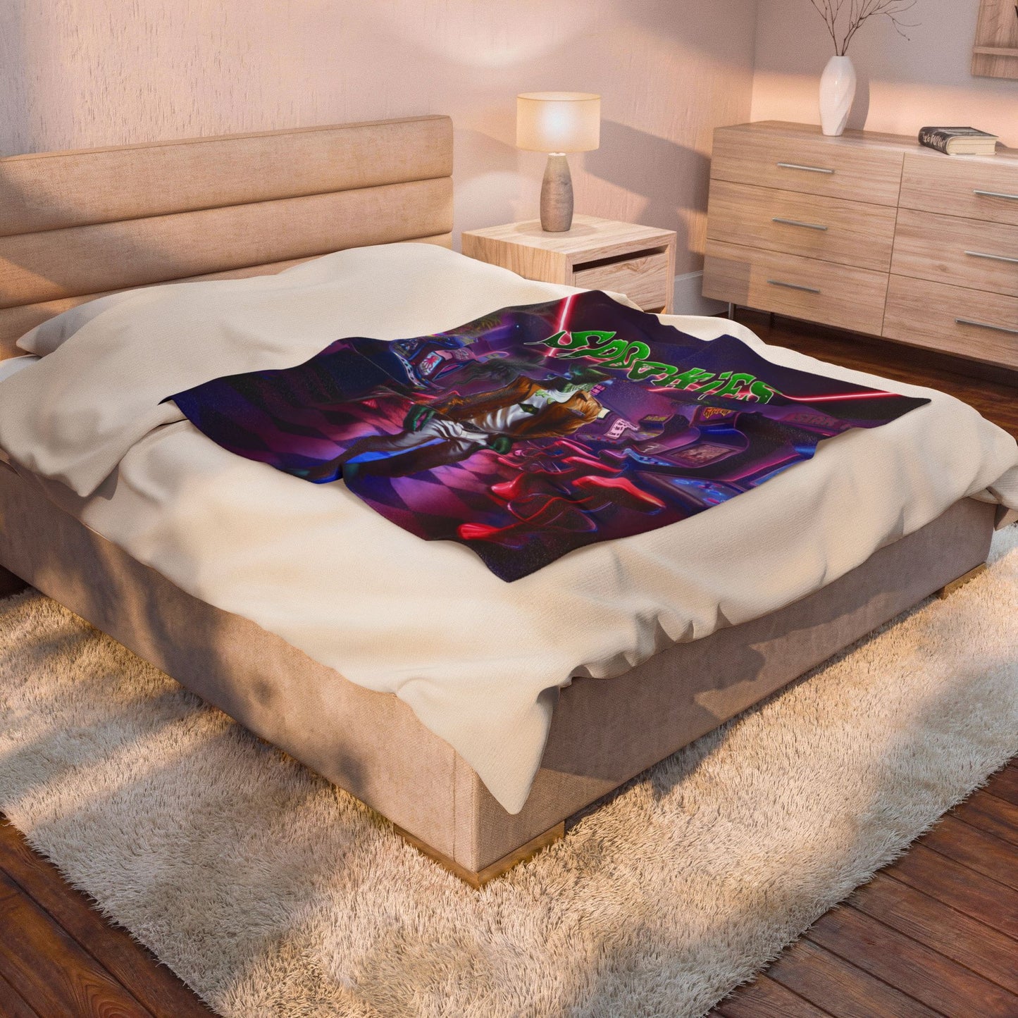 Spookies "Don't Go to the Mall" Velveteen Plush Blanket (50"x60")